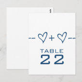 Blue Heart Equation Tischnummer Postkarte (Vorne/Hinten)