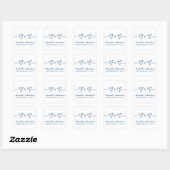 Blue Heart Equation Wedding Stickers (Blatt)