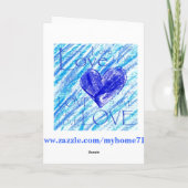 Blue Heart Feiertagskarte (Rückseite)