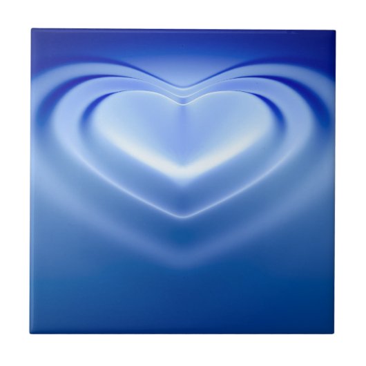 Blue Heart Fliese (Vorderseite)