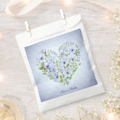 Blue Heart Floral Favor Bags Geschenktütchen (Ausgeschnitten)
