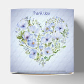 Blue Heart Floral Favor Box Geschenkschachtel (Oben)