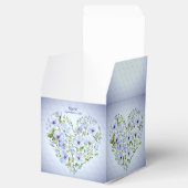 Blue Heart Floral Favor Box Geschenkschachtel (Geöffnet)