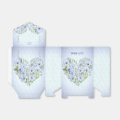 Blue Heart Floral Favor Box Geschenkschachtel (Ungefaltet)