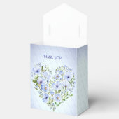 Blue Heart Floral Favor Box Geschenkschachtel (Geöffnet)