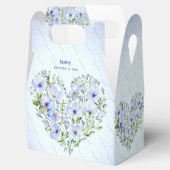 Blue Heart Floral Favor Box Geschenkschachtel (Geöffnet)