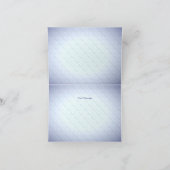 Blue Heart Floral Vielen Dank Karte (Innenseite)