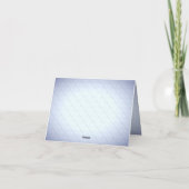 Blue Heart Floral Vielen Dank Karte (Rückseite)