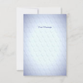 Blue Heart Floral Vielen Dank Karte (Rückseite)