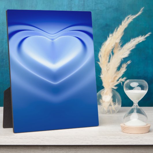 Blue Heart Fotoplatte (Seite)