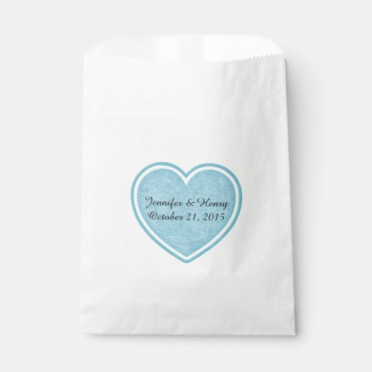Blue Heart Gastgeschenk Hochzeit Bag Geschenktütchen (Vorderseite)