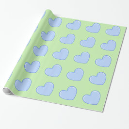 Blue Heart Geschenkpapier