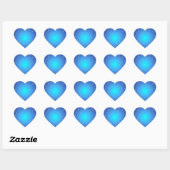 Blue Heart Glitzer Herz-Aufkleber (Blatt)