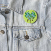 Blue Heart Green Blätter Button (Beispiel)