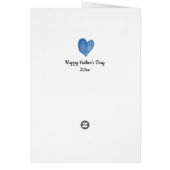 Blue Heart Happy Vatertag Pate (Hinten)