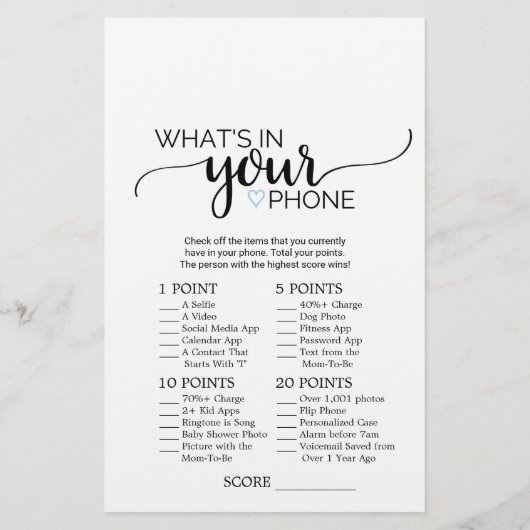 Blue Heart | Kalligrafie Was ist in deinem Handysp Flyer (Hinten)