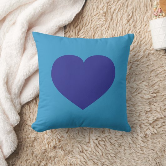Blue Heart Kissen (Decke)