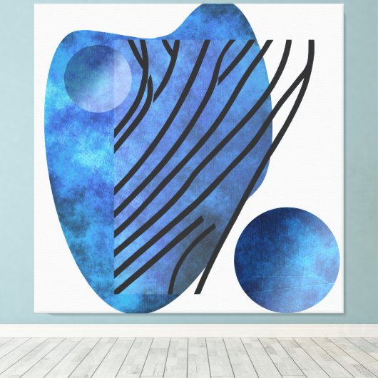 Blue Heart Leinwanddruck (Insitu (Holzboden))