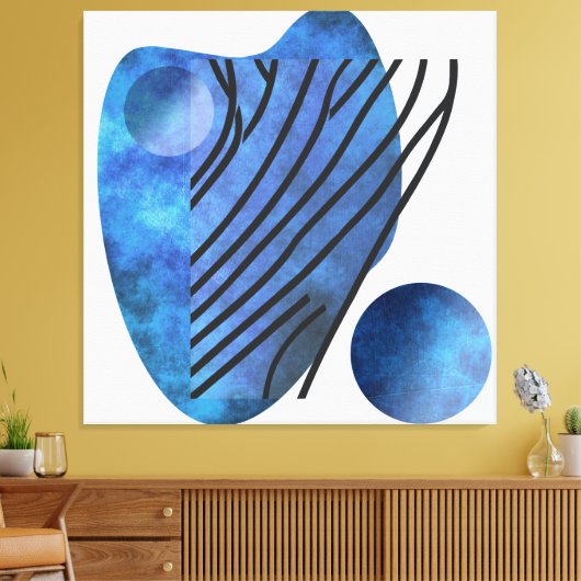 Blue Heart Leinwanddruck (Insitu (Wohnzimmer))