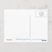 Blue Heart "Liebe" Postkarte (Rückseite)