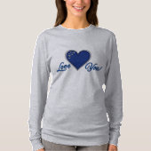 Blue Heart Long Sleeve T - Shirt (Vorderseite)