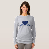 Blue Heart Long Sleeve T - Shirt (Vorne ganz)