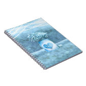 Blue Heart Mason Jar & Gipskraut Rustikal Notizblock (Rechte Seite)