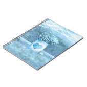 Blue Heart Mason Jar & Gipskraut Rustikal Notizblock (Linke Seite)