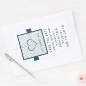 Blue Heart Math Graph Save the Date Stickers (Umschlag)