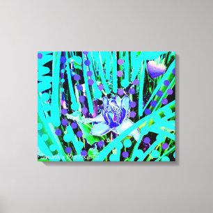 Blue Heart Moon & Wonder Blue Rose Canvas Print Leinwanddruck