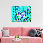 Blue Heart Moon & Wonder Blue Rose Canvas Print Leinwanddruck (Insitu (Wohnzimmer))