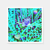 Blue Heart Moons & Wonder Blue Rose Empfang Serviette (Vorderseite)