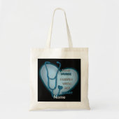 Blue Heart Nurse Tote Bag Tragetasche (Vorne)