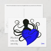 Blue Heart Octopus - Postkarte (Vorne/Hinten)