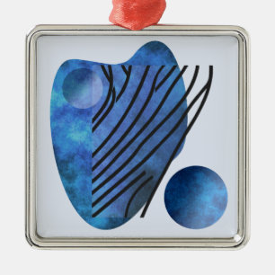 Blue Heart Ornament Aus Metall