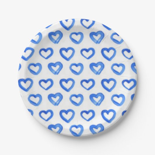 Blue Heart Pappteller (Vorderseite)