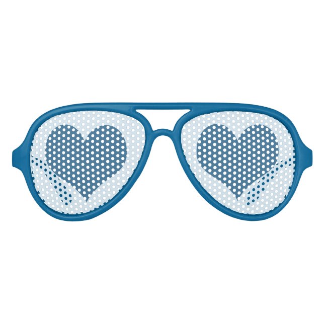 Blue Heart Partybrille (Vorderseite)