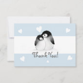 Blue Heart Penguin Danke, dass Sie Karten bemerken (Vorderseite)