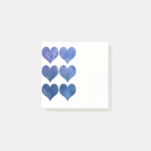 Blue Heart Post-it-Notizen Post-it Klebezettel (Vorderseite)