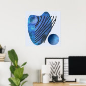 Blue Heart Poster (Heimbüro)