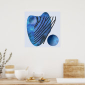 Blue Heart Poster (Küche)