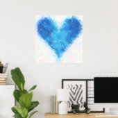 Blue Heart Poster (Heimbüro)