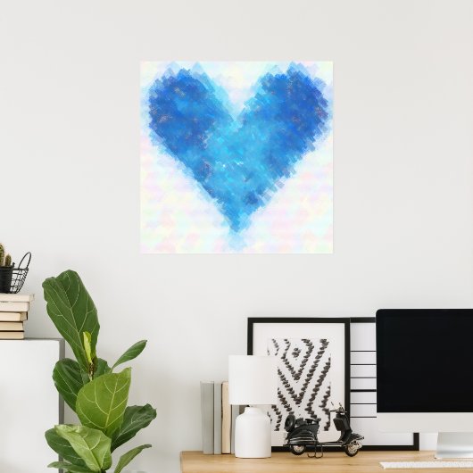 Blue Heart Poster (Heimbüro)