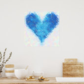 Blue Heart Poster (Küche)