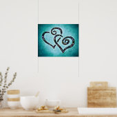 Blue Heart Poster (Küche)