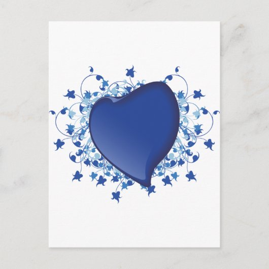 Blue Heart Postkarte (Vorderseite)