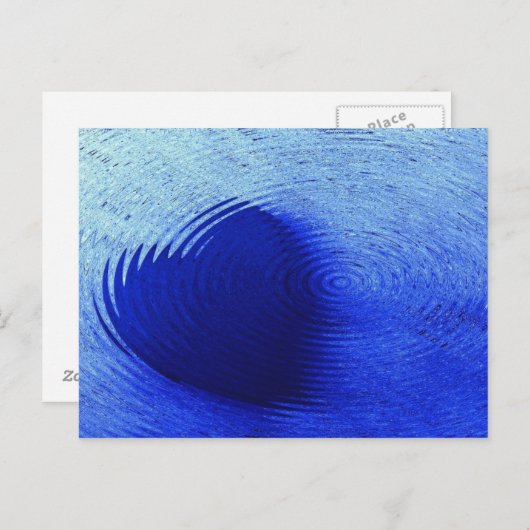 Blue Heart Postkarte (Vorne/Hinten)