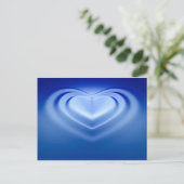 Blue Heart Postkarte (Stehend Vorderseite)