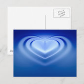 Blue Heart Postkarte (Vorne/Hinten)