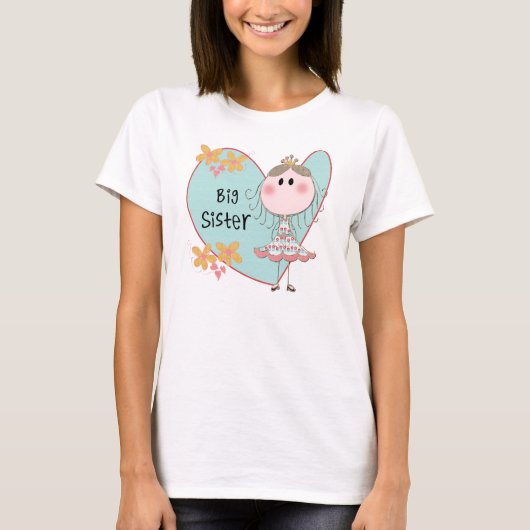 Blue Heart Princess Big Sister T-Shirt (Vorderseite)